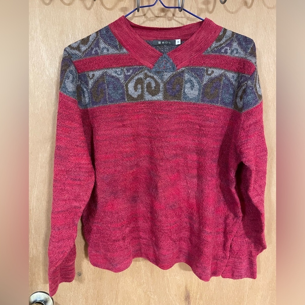 SOL- baby alpaca wool vintage v neck